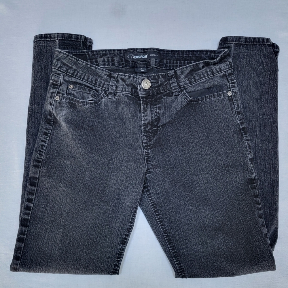 Jordache black skinny leg jeans size 10